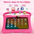 thumbnail image 4 of Veidoo Kids Tablet, 7 inch Android Tablet for Kids 2GB Ram 32GB Storage, Toddler Tablet with IPS Screen, Parent Control, Bluetooth, WiFi, Kid-Proof case with Kickstand, Learning (Pink), 4 of 7