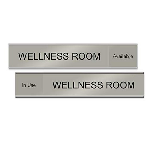 Wellness Room Slider Sign, 10" x 2" "Available/In Use"