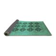 thumbnail image 2 of Ahgly Company Indoor Round Oriental Turquoise Blue Traditional Area Rugs, 8' Round, 2 of 4