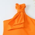 thumbnail image 5 of successthop Bathing Suits for Women One Piece Orange Swimsuits Thong One Shoulder Solid Swimwear Beachwear M, 5 of 7