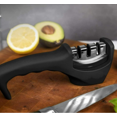 thumbnail image 4 of ZHAOCHENG Afilador trifásico - para cuchillos de cocina - resultado profesional/diseño ergonómico - piedra cerámica/carburo de tungsteno/diamante - acabado negro/cromo, 4 of 5