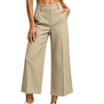 thumbnail image 2 of FNFYFH Cropped Dress Pants for Women High Waisted Wide Leg Work Trousers Trendy Travel Golf Pants with Pockets, 2 of 7