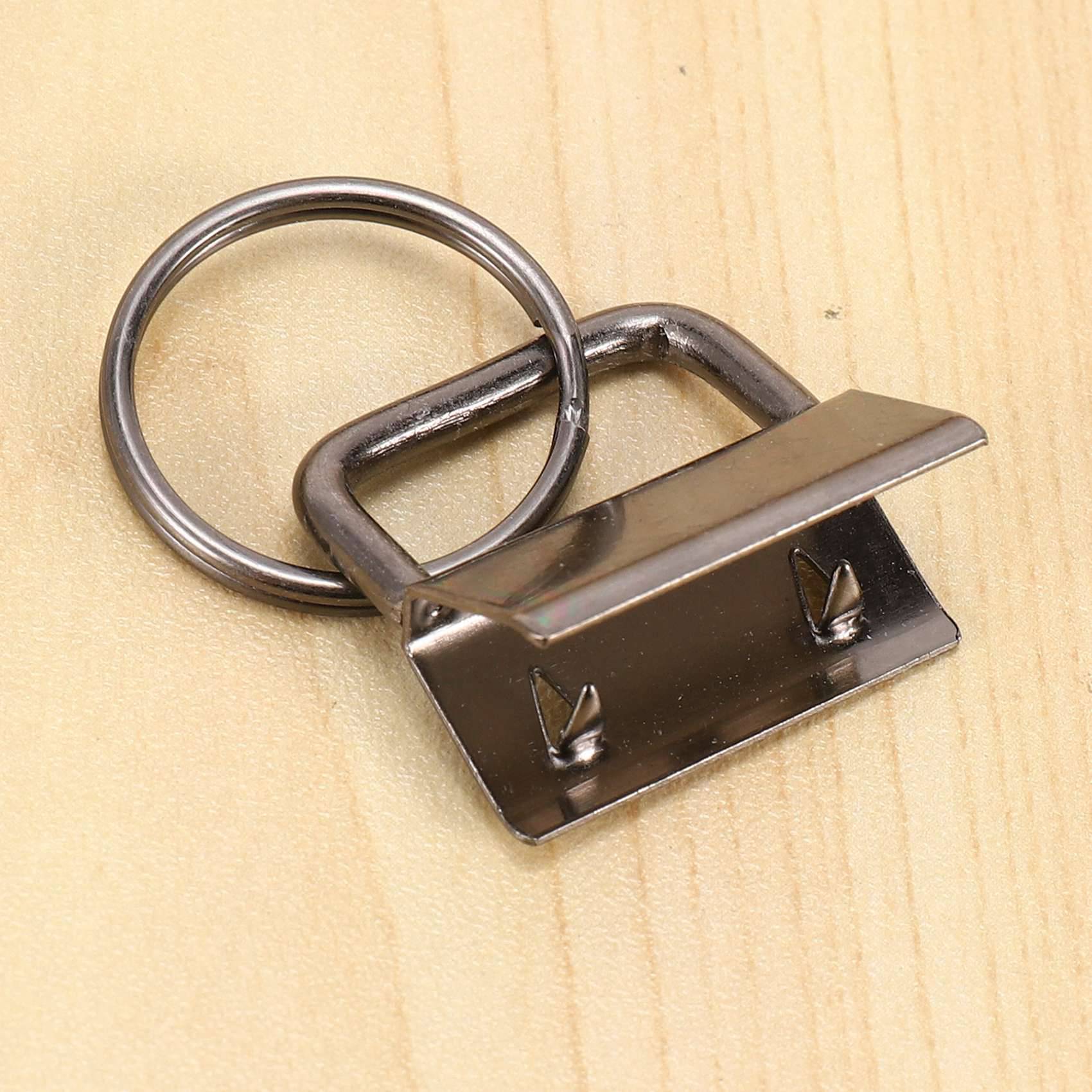 200 PCS Wristlet Hardware, 1 Inch Key Fob Hardware for Keychain, Key Lanyard and Key Chain Making Hardware Supplies