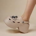 thumbnail image 5 of Fldy Sabots à Plateforme pour Femmes, Sabot à Plateforme Haute Classique pour Jardin Extérieur Plage, Chaussures Champagne 35/36, 5 of 5