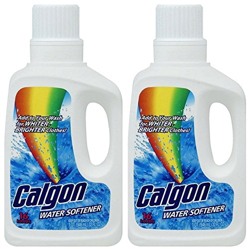 Calgon Liquid Water Softener, Brighter Clothes, Laundry Detergent Booster 32 Ounce (Pack of 2)