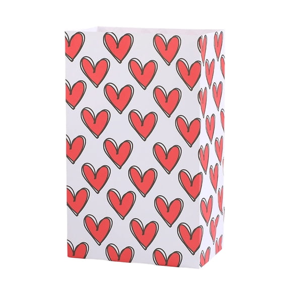 Alaparte Valentine'S Day Gift Valentines'S Day Heart-Shaped Handbag Kraft Paper Bag Gift Bag Bread Packaging Candy Shopping Bag B