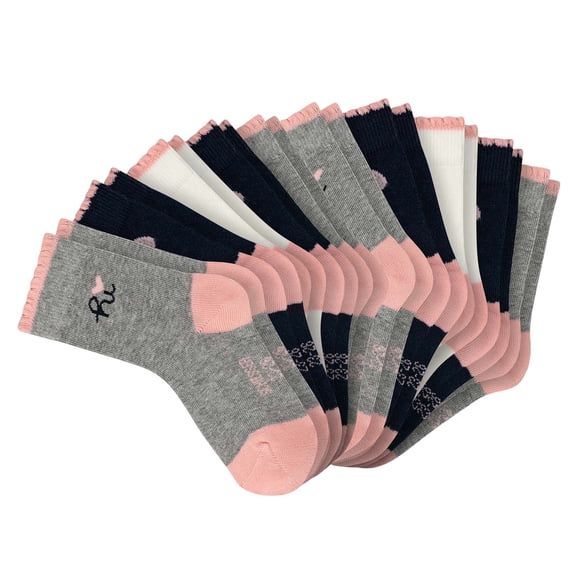 SCHIESSER Calcetines para niñas, paquete de 10 - «Legwear Kids», estampados, mezcla de algodón Gris 23-26