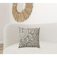 thumbnail image 2 of HomeRoots 409317 20 x 20 x 6 in. Taupe & White Blown Seam Paisley Throw Indoor & Outdoor Pillow, 2 of 3