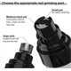 thumbnail image 3 of Heusom Silent Nail Grinder - USB Rechargeable with 3 Ports & Dual Speed, 3 of 5