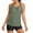 Army Green, variant on Qingpeng 3 Piece Athletic Tankini Swimsuits for Women with Swim Tank Tops with Boy Shorts and Sports Bra Modest Bathing Suit