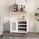 thumbnail image 1 of 3 niveles wine bar gabinete comes con detachable wine rack almacenamiento space glass holder y mesh door in blanca para kitchen sala de estar y bar, 1 of 8