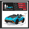 thumbnail image 4 of TOBBI 12V Kids Ride on Car Lamborghini STO Licensed W/ Remote Control Drift USB Age 3-6 Child, Blue, 4 of 15