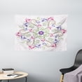 thumbnail image 1 of Purple Mandala Tapestry, Classic Shabby Chic with Eastern Swirled Tulip Flowers Image, Wall Hanging for Bedroom Living Room Dorm Decor, 60W X 40L Inches, Fern Green Magenta White, by Ambesonne, 1 of 2