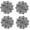 Black, variant on Black Circulars Laces Doily with Spiders Webs Placemat for Couples and Housewarming