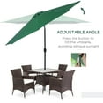 thumbnail image 4 of Outsunny 10' x 8' Round Market Umbrella, Patio Umbrella, Green, 4 of 10