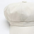 thumbnail image 5 of CoCopeaunts Linen Newsboy Cap Women French Painter Hat Ladies Spring Summer Beret Female Octagonal Cap Baker Boy Hat, 5 of 7