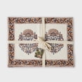thumbnail image 2 of Mela Artisans 13x18 Inch Set of 4 Cotton Block Printed Placemats, Pink & White, 2 of 5
