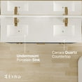 thumbnail image 5 of Eviva Curio 60"W x 18"D Dark Blue Double Sink Bathroom Vanity with White Carrara Quartz Countertop and Undermount Porcelain Sinks, 5 of 11