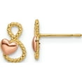 thumbnail image 1 of 14K Two-Tone Heart Post Earrings (9 X 6) Made In Vietnam ye2022, 1 of 5