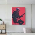 thumbnail image 6 of Kdxio Rock Skull Guitarist Pattern Canvas Wall Art 12x16 Inches - Waterproof HD Print Solid Wood Frame for Living Room & Bathroom,Vertical, 6 of 8