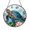 Acrylic 3.5 Inch, variant on Elegant Teal Ocean Turtle and Lotus Flowers Summer Suncatcher Glass