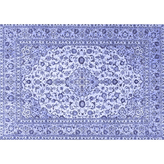 Ahgly Company Indoor Rectangle Persian Blue Traditional Area Rugs, 5' x 7'