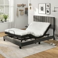 thumbnail image 4 of Costway Lit Plateforme Grand Rembourré Base de Matelas Sommier Nécessaire Gris, 4 of 10