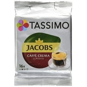 Tassimo Jacobs Caff Crema Classico, Coffee with Fine Cream, 16 T-Discs