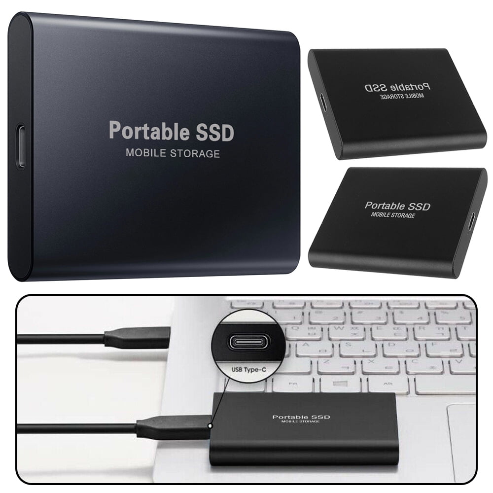 PC Laptop External Hard Drive 2TB Portable Hard Drive External SSD External Solid State Drive 2000GB High Speed Type-C/USB 3.1 Storage Drive for Mac 
