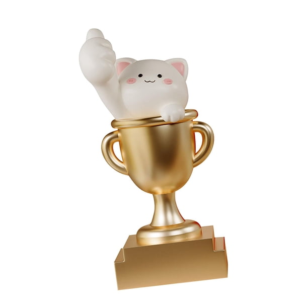 Estatua de trofeo, premio creativo, regalo, recuerdo, decoración de interiores, colección de adornos Gato