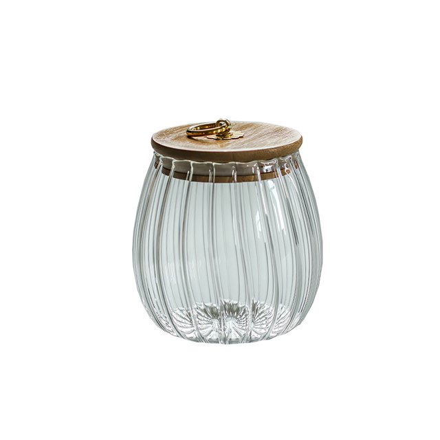 Frascos De Almacenamiento De Vidrio, Contenedor Transparente De Cristal, Varios Contenedores De Almacenamiento A Rayas, Cereales, Botella De Galletas, Decoración Del Hogar Eigraketly HA028494-01