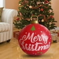 thumbnail image 6 of Lksixu Giant Inflatable Christmas Ball Ornaments, Outdoor Christmas Decorations 24 inch PVC Large Hanging Decorated Balls with Exquisite Pattern, Reusable Xmas Blow Up Balls for Yard Lawn Porch Garden, 6 of 7