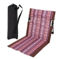 thumbnail image 1 of Tumbona de playa para exteriores, asiento de suelo, cojín ergonómico, colchoneta de playa plegable para mochileros, camping, estadios, barbacoas y Lado marrón, 1 of 9