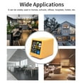 thumbnail image 4 of Mistaha Intelligent Weather Station Clock with Color Digital Display, WiFi Connectivity & Custom NTP Server Settings - Multifunctional Temperature Humidity Monitor & 1.54" TFT IPS Screen - Black, 4 of 6