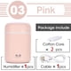 thumbnail image 4 of Mini humidificador portátil, colorido, niebla fría, alimentado por USB. Perfecto para recámara, oficina y coche (300 ml, rosa), 4 of 5
