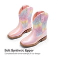 thumbnail image 2 of Botas DREAM PAIRS para Niños Vaqueras Punta Cuadrada Media Caña Rosa, 2 of 6