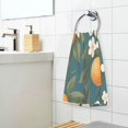 thumbnail image 3 of Yayeee 100% Cotton Hand Towels for Bathroom 16" x 28" Soft Absorbent Kitchen Towel, Green Floral Orange, 3 of 7