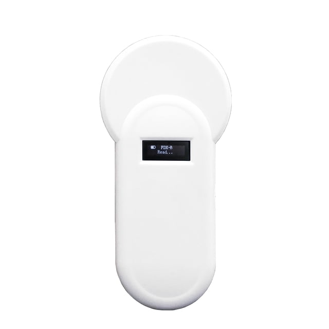 Lector de chips Irfora H01-T 134.2KHz Lector de chip de animales portátil de mano 134.2KHz Lector de etiquetas de animales Pantalla OLED Formato FDX-B Soporta con zumbador para manejo de cría de aves Irfora Lector de chips