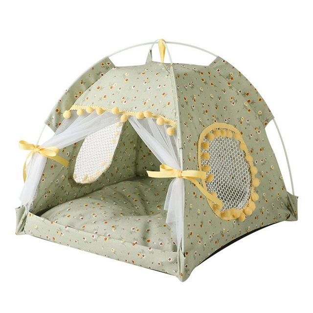 Dsseng Tente Pliable Mignonne pour Chiens de Compagnie, Tente Portable Extérieure Intérieure pour Chat Chiot, Chenil