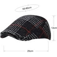 thumbnail image 2 of CoCopeaunts Newsboy Cap Woolen Plaid Mens Beret Ladies Beret Literary Youth Cabbie Hat Ivy Cap Peaked Cap Winter Hat, 2 of 7