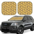thumbnail image 6 of Kdxio Sunflower Print 2-Piece Sun Shade Front Windshield - Foldable Car Front Window Sunshades for Most Sedans SUV Truck, 6 of 6