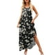 thumbnail image 4 of Moda Mujer Vestidos Cuello Redondo Verano Impresión Casual Sin Mangas Vacaciones Playa Vestido Largo Fridja  hjkh3029, 4 of 9