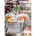 thumbnail image 4 of Outdoor Tablecloth with Umbrella Hole and Zipper, Orange White Pumpkins Fall Round Table Cloth 60 Inch Waterproof Tablecloth, Thanksgiving Eucalyptus Leaves Picnic Table Cover for Patio Camping, 4 of 7