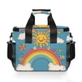 thumbnail image 7 of FORMRS Insulated Cooler Bag 24 Cans Capacity Soft Leakproof Lunch Box with Side Pockets, Rainbow with Stars, 7 of 7