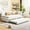 Beige, variant on Upholstered Twin Sofa Bed with Trundle, Pink Linen / Semi - closed Design for Home Uniqueness