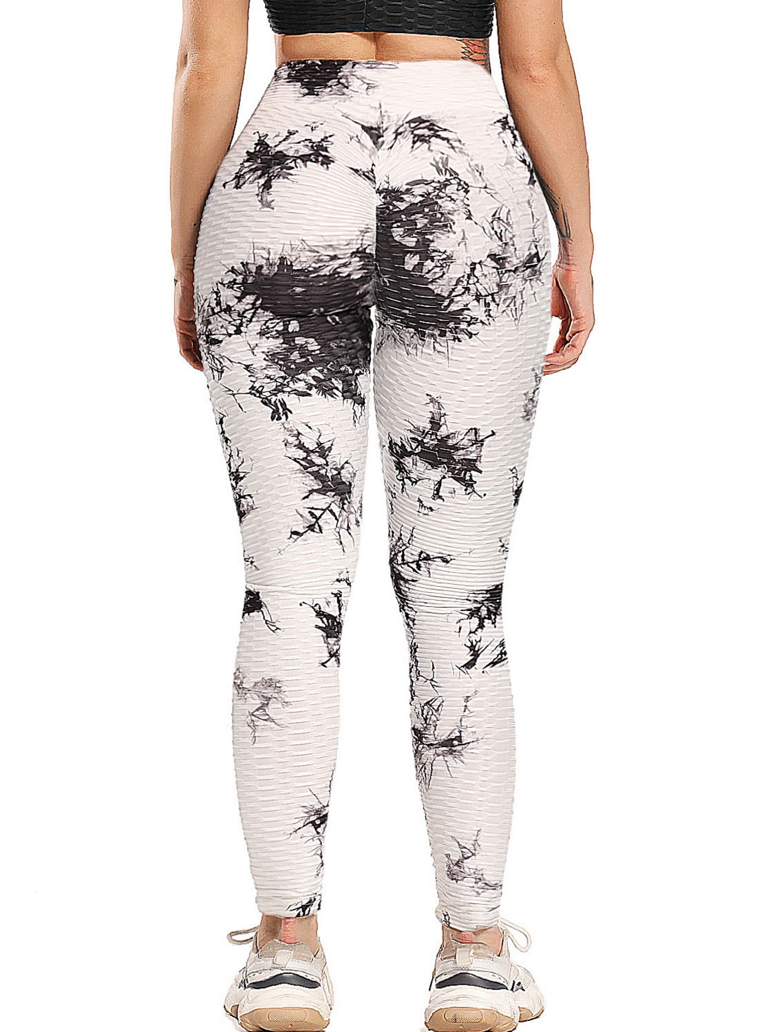 SEASUM Women High Waist Yoga Pants Tie 