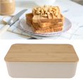 thumbnail image 1 of WOODEN LID BUTTER DISH - LARGE CAPACITY, MODERN DESIGN, FRESHNESS KEEPER,STORAGE BOX, 1 of 8
