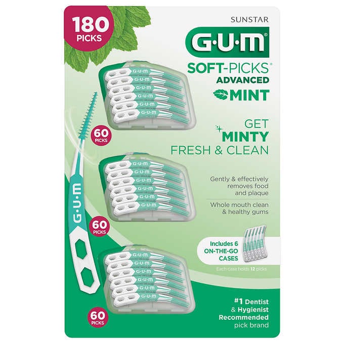 GUM SoftPicks Advanced Mint, 180count