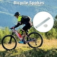thumbnail image 2 of Unique Bargains Bicycle Spokes Bike Wheel Spokes Silver Tone Nipple 1 Set 14G Carbon Steel Galvanized Silver Tone-263mm, 2 of 7