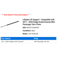 thumbnail image 2 of Liftgate Lift Support - Compatible with 2011 - 2020 Dodge Grand Caravan Mini Passenger Van 4-Door 2012 2013 2014 2015 2016 2017 2018 2019, 2 of 2